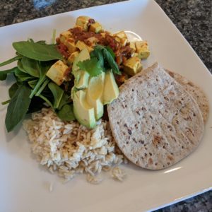 plant-based vegan recipe - tofu masala