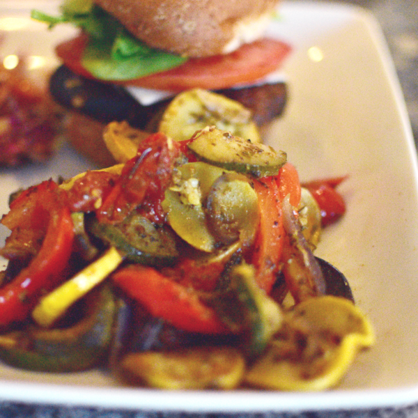 Grilled Zucchini, Peppers, Onions & Tomatoes - plant-based vegan recipe