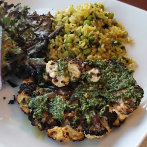 Grilled Cauliflower with Chimichurri